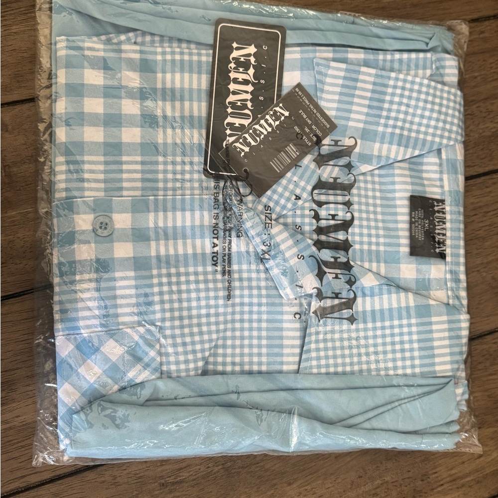 Blue Checkered Men’s Shirt and Shorts Set